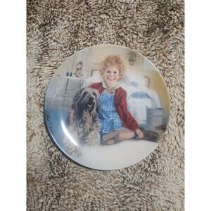 1980s Annie and Sand Collectable Plate by Knowles- Little Orphan Annie w/COA